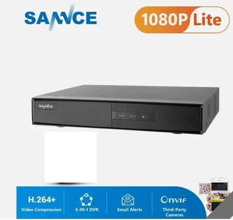 Sannce DN81BL is an 8-channel 5-in-1 digital video recorder (DVR)