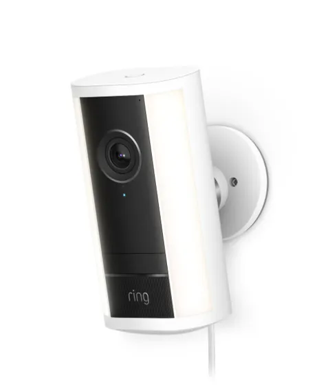 Ring Spotlight Cam Pro Plug-In White Featuring Retinal 4K (Newest Model) - White