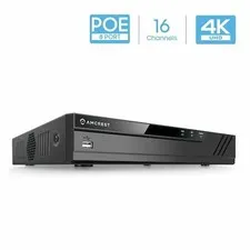 Amcrest 4K 16CH NVR No PoE Ports Supports up to 10TB HDD NV4116-A2 -  1 Warranty
