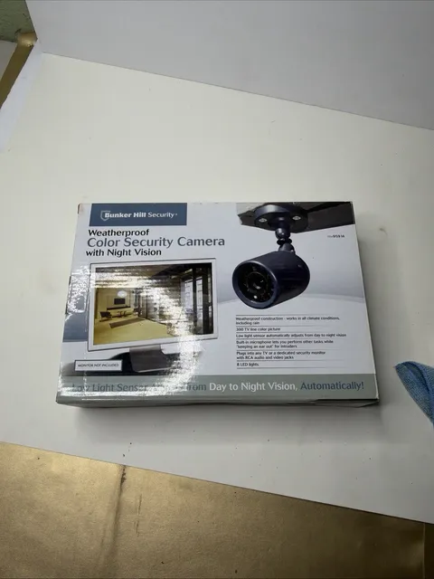 Bunker Hill Black Weatherproof Color Security Camera Night Vision 69654