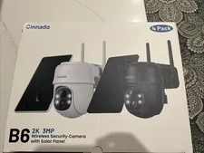 Cinnado B6 2K 3MP Wireless Security Camera with Solar Panel 4 Pack