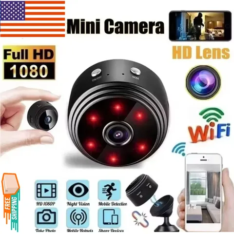 Mini Wireless Record Camera WiFi IP Home Security DVR Night Vision HD USB 1080P