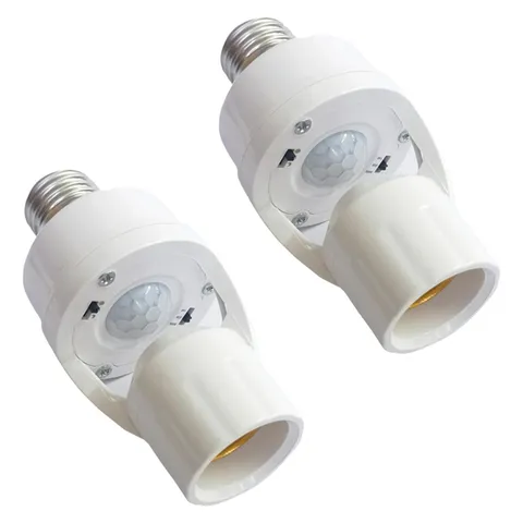 E27 PIR Motion Sensor Light Bulb Socket Adapter Auto on/Off with 9852