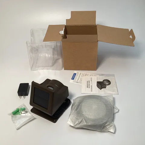 eMACROS HS-002 Solar Driveway Alarm System 1/2 Mile Range Wireless Motion Sensor