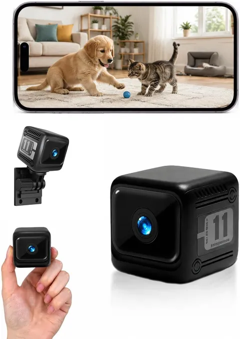 Mini Indoor Pet Camera, 1080P HD Offline Recording, 6-Hour Battery | Smart Motio