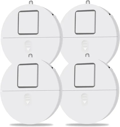 Window Alarm System 4-Pack - Ultra-Loud 120Db Alarms with Advanced Vibration Sen