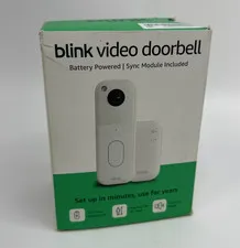BLINK Video Doorbell (Battery-Powered) with Sync Module, White *NEW*