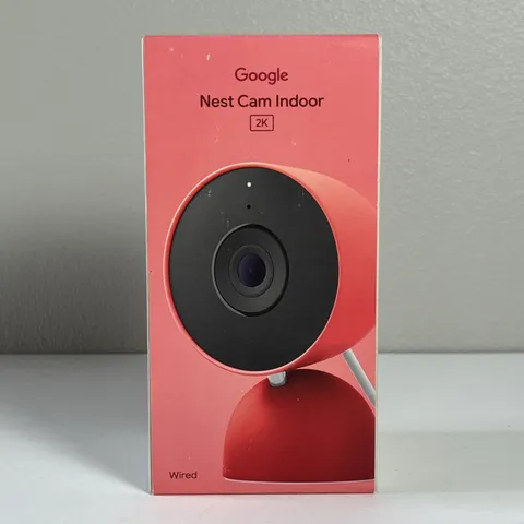 Google Nest Cam Indoor 3rd Generation Wired 2K Security Camera Berry Red