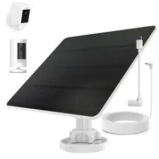 Ring Camera Solar Panel Charger, Compatible With Stick Up Cam Battery, Spotlight