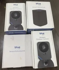 blue by ADT 2 Wireless Outdoor Cameras 1080p w/ Smart Hub Door/Window Sensor