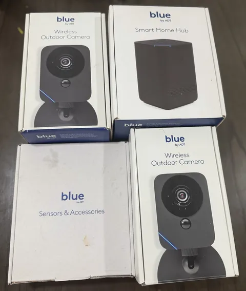 blue by ADT 2 Wireless Outdoor Cameras 1080p w/ Smart Hub Door/Window Sensor