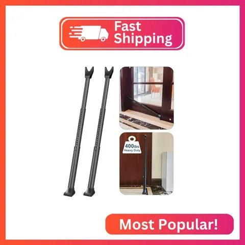 Rerishom 2 Pack Door Security Bar, Heavy Duty Door Stopper Jammer
