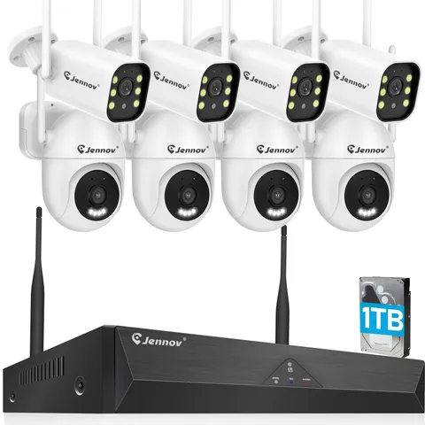 WiFi IP Outdoor Wireless Security Camera System CCTV 10CH 5MP NVR Two Way Audio
