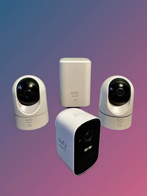 Eufy Complete Security Bundle - HomeBase, 2 Indoor Pan/Tilt Cameras, 1 Outdoor.