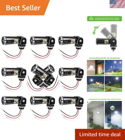 10 Pack Dusk to Dawn/Day Night Sensor, Photoelectric Switch, Photo Cell Senso...