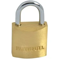 Faithfull BC7520 Brass Lock 20mm 3 Keys