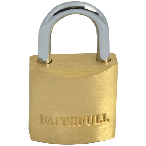 Faithfull BC7520 Brass Lock 20mm 3 Keys