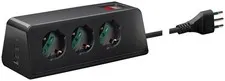 VIMAR Desk Outlet 3 Univers. + 3 USB + S11 + CBE Black - 00608.CC