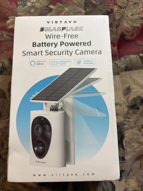 SolarFlask Solar Security Cameras Wireless Outdoor 2K Starlight Lens Battery Pow