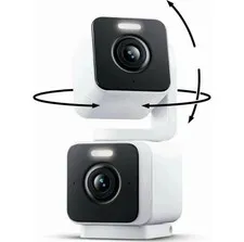 Wyze Pan Cam Duo Dual Cam In/Outdoor Plug-in 2K Security Camera w/ Pan/Tilt/Zoom
