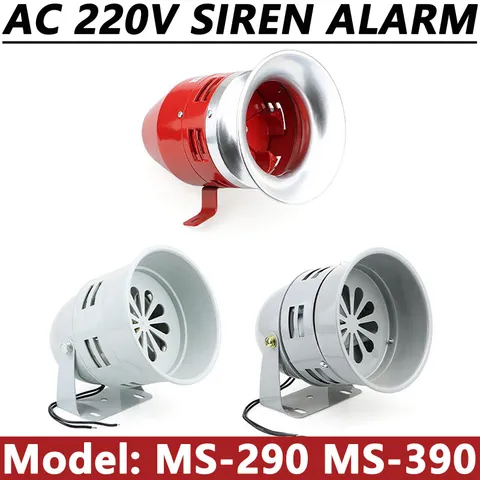 AC 220V ELECTRIC MOTOR DRIVEN AIR RAID SIREN ALARM MS-290 MS-390 Buzzer