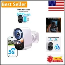 Advanced 2K Outdoor Camera with Full-Color Night Vision & 6- Battery Life