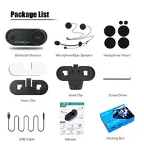FreedConn Motorcycle Bluetooth Intercom 6 Riders Helmet Headset
