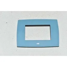 ABB ELOS 2CSE0330SFV Turquoise Satin Blue Glass Faceplate 3 Modules