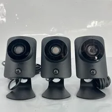 Lot of 3 Simplisafe Camera Model SSCM2 With Ac Adapter W Mount