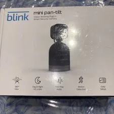 Blink Mini Pan-Tilt Rotating HD Indoor Wired Smart Security Camera 2-Way Audio