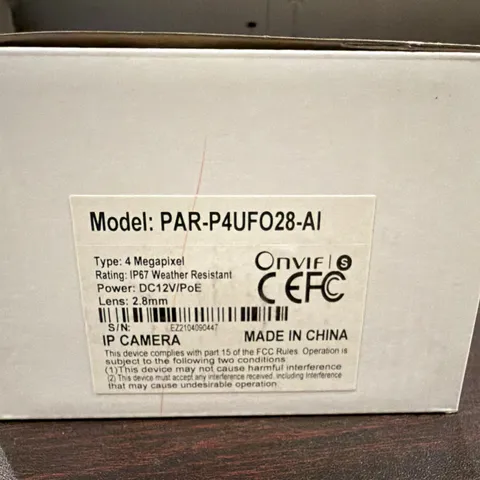 NEW 4MP IP PoE Outdoor Security Camera ONVIF IP67 2.8mm Fixed Lens