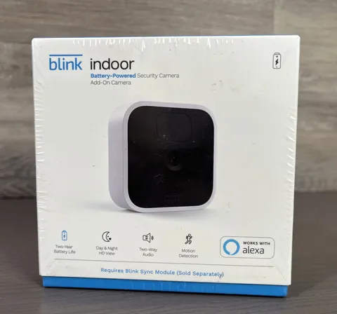 Blink BCM00410U Indoor Battery-Powered Security Camera- Add-On Camera New Sealed