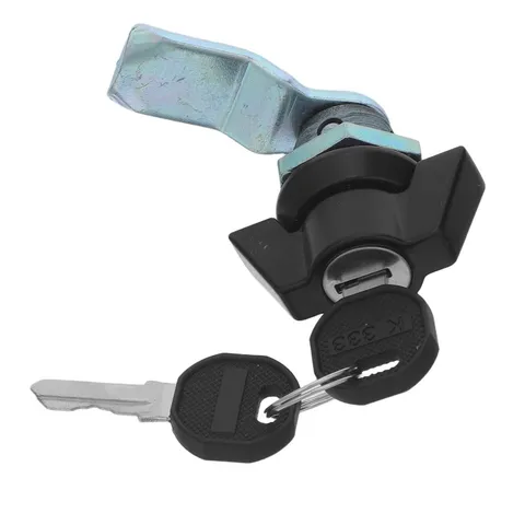 Black Zinc Alloy Lockable T-Shape Handle Lock for Doors and Cabinets