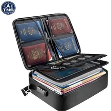 Fireproof Document Box with Lock, Portable Fireproof Document Bag Waterproof ...
