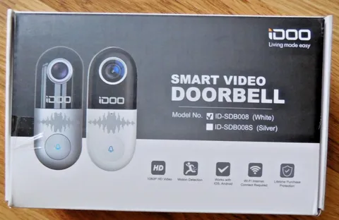 iDOO Smart Home Wired Video Doorbell & Chime - 1080p HD Night Vision 2-Way Audio