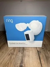 Ring Floodlight Cam Wired Plus Outdoor 1080p Camera White New Open Box