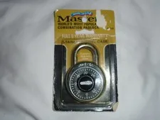 Vintage Master Lock No. 1500-D Combination Padlock Made in USA - NOS