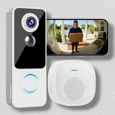 Doorbell Camera Wireless, 2K FHD Head-to-Toe Video, No Subscription, Two Way Tal