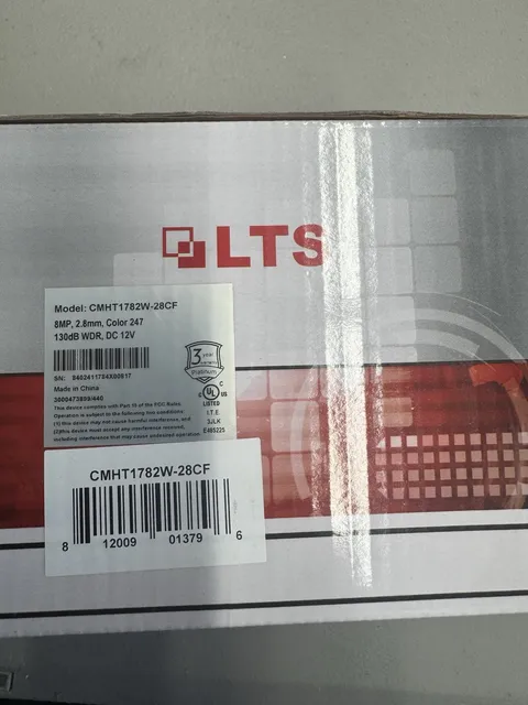 LTS CMHT1782W-28CF 8MP Dome CCTV Camera Wired 12V WDR IR 60m White Color