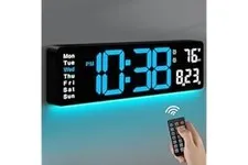 MASHI Digital Wall Clock, 16" Large Display Digital Clock with Remote Control, A
