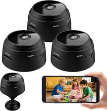3Pack Mini Wireless Security Camera, Bluetooth 1080P HD WiFi Camera for Home/...