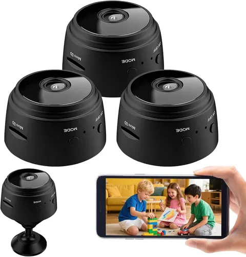 3Pack Mini Wireless Security Camera, Bluetooth 1080P HD WiFi Camera for Home/...