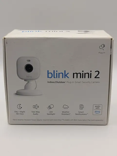 Blink Mini 2 Security Camera Indoor/Outdoor (WHITE) 1080P NEW/Sealed