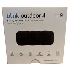 New 2024 Blink Outdoor 4 (4th Gen) 3 Camera Wireless HD Home Security System