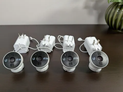 Lot of 4 Ubiquiti UVC-Micro 720p Cameras w/ Power Supplies Used Working