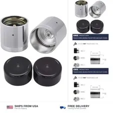 XiKe 2 Set 1.98" Chrome Protectors/Dust Covers/Grease Cap, Fits Trailer Wheel...