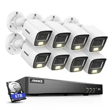 ANNKE 4K 8CH DVR 5MP CCTV AI Security Camera System Audio Recording Color Night
