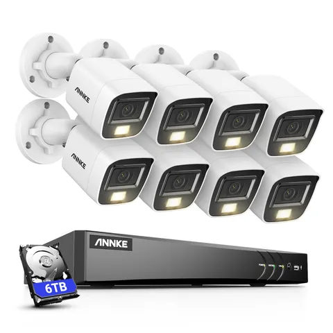 ANNKE 4K 8CH DVR 5MP CCTV AI Security Camera System Audio Recording Color Night