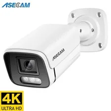 New 4K 8MP IP Camera Audio Outdoor POE H.265 Onvif Metal Bullet CCTV Home 4MP Co
