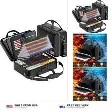 Tamfile Fireproof Document Box with Lock, Large Hard File Organizer, Black | ...